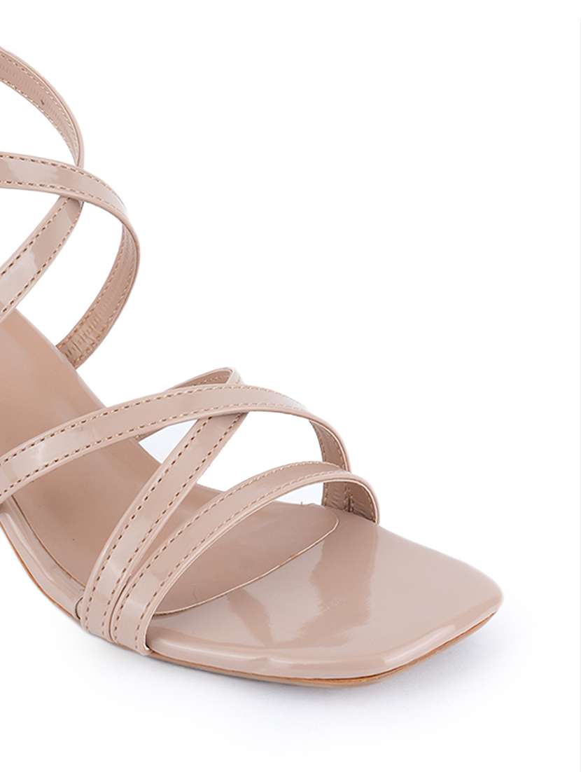 women solid ankle strap block heels - 22341316 -  Standard Image - 4