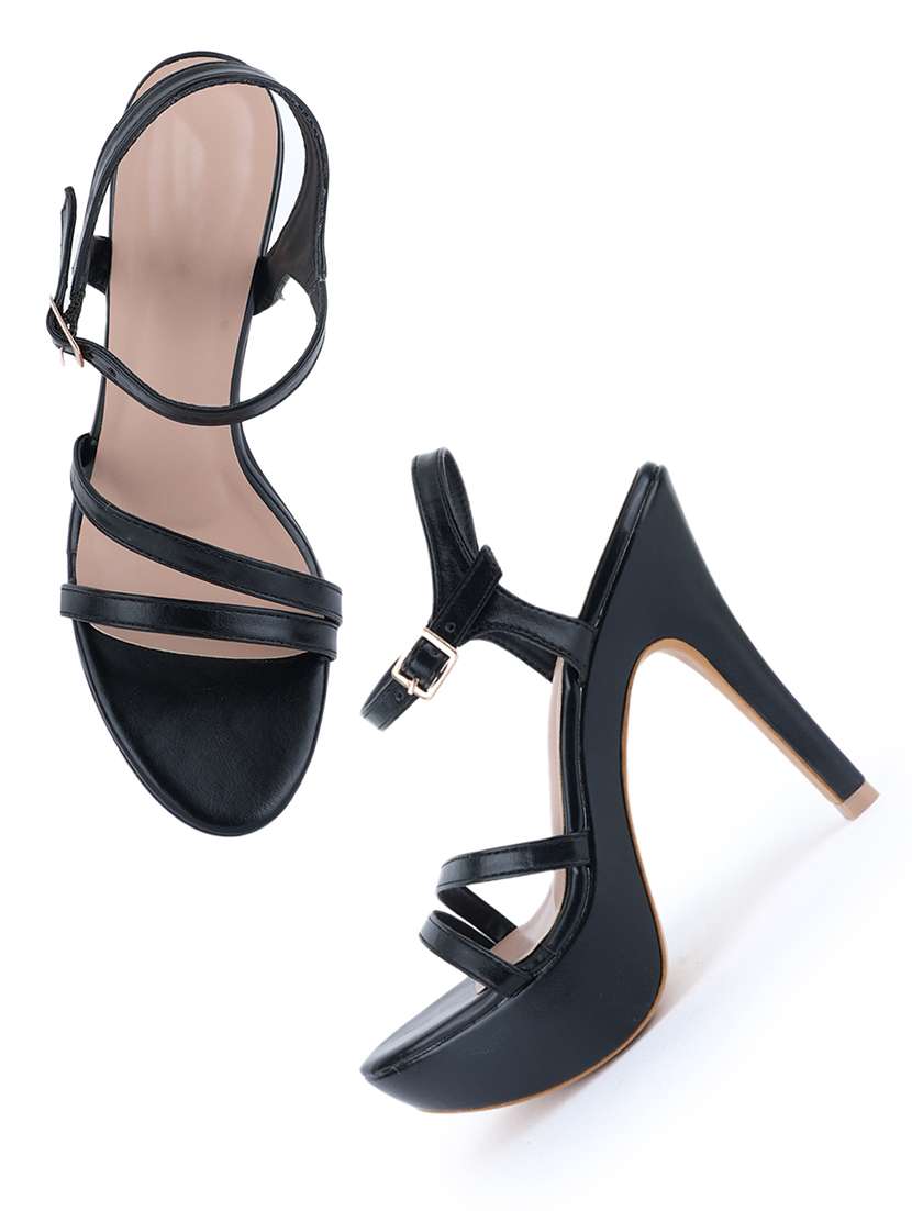 women solid ankle strap sandals - 22341320 -  Standard Image - 1