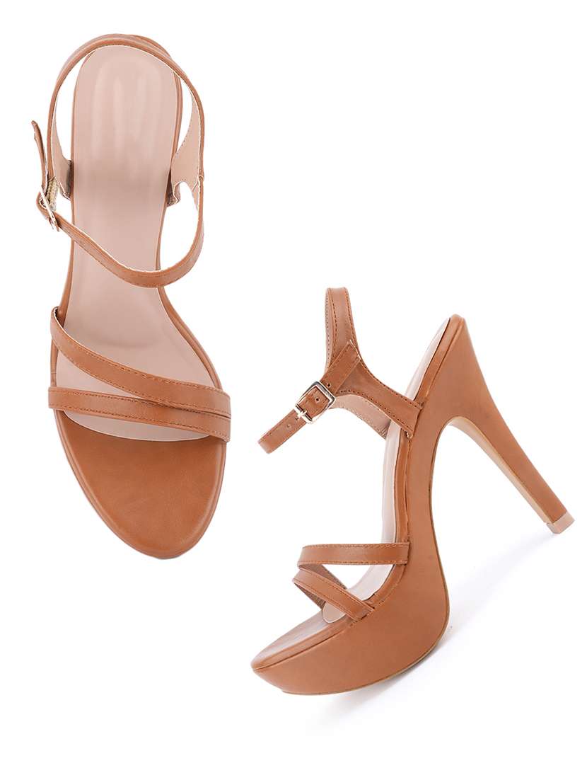 women solid ankle strap sandals - 22341322 -  Standard Image - 1