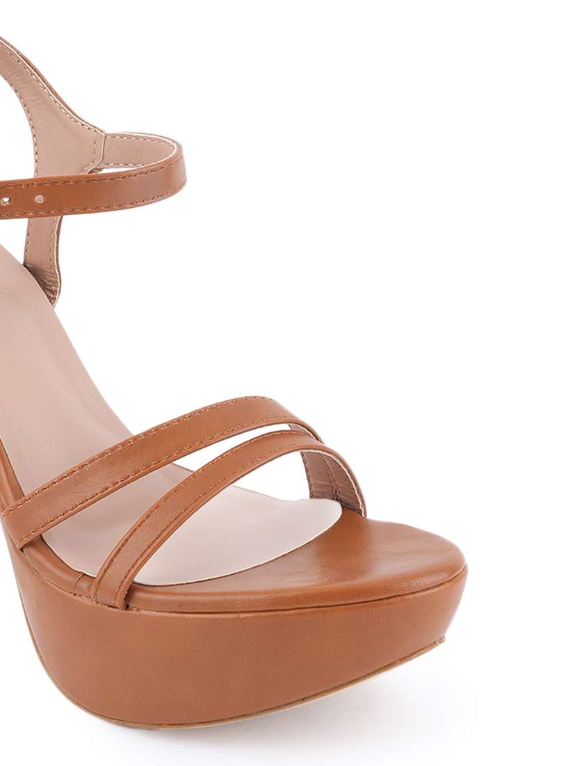 women solid ankle strap sandals - 22341322 -  Standard Image - 4