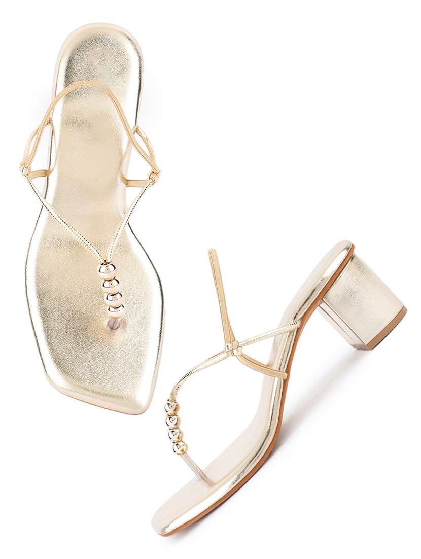 Women Solid Back Strap Block Heels - 22341326 -  Standard Image - 1