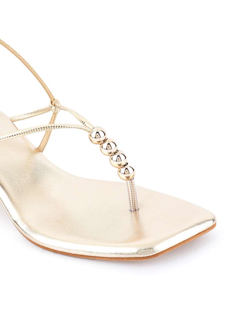Women Solid Back Strap Block Heels - 22341326 -  Standard Image - 4