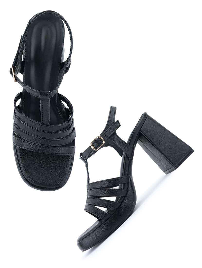 Women Solid Ankle Strap Sandals - 22341347 -  Standard Image - 1
