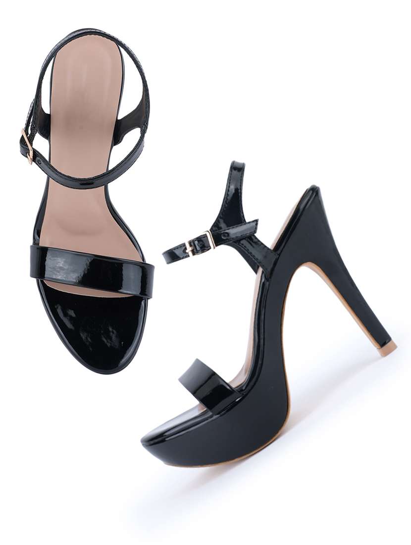 women solid ankle strap heels - 22341360 -  Standard Image - 1