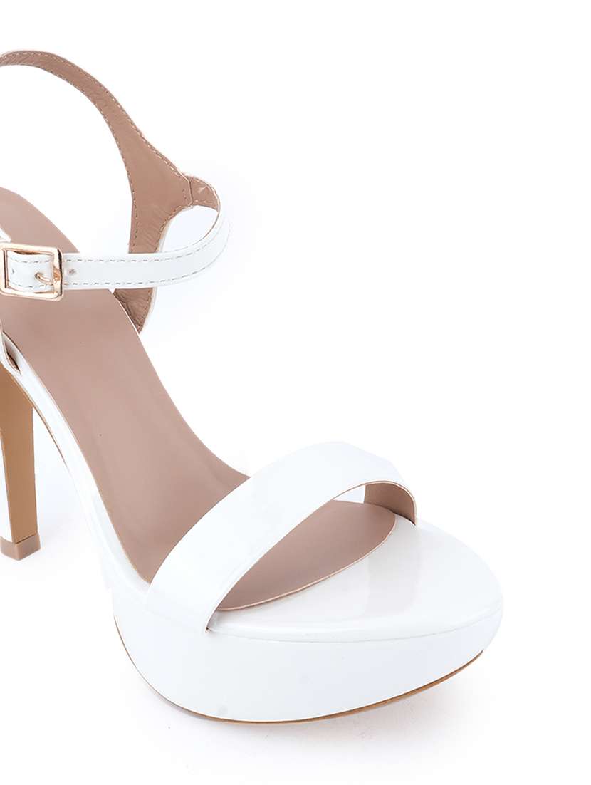 women solid ankle strap heels - 22341361 -  Standard Image - 4
