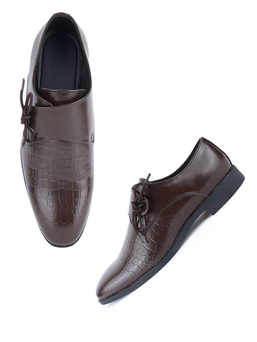 men textured lace up monk strap - 22341390 -  Standard Image - 1
