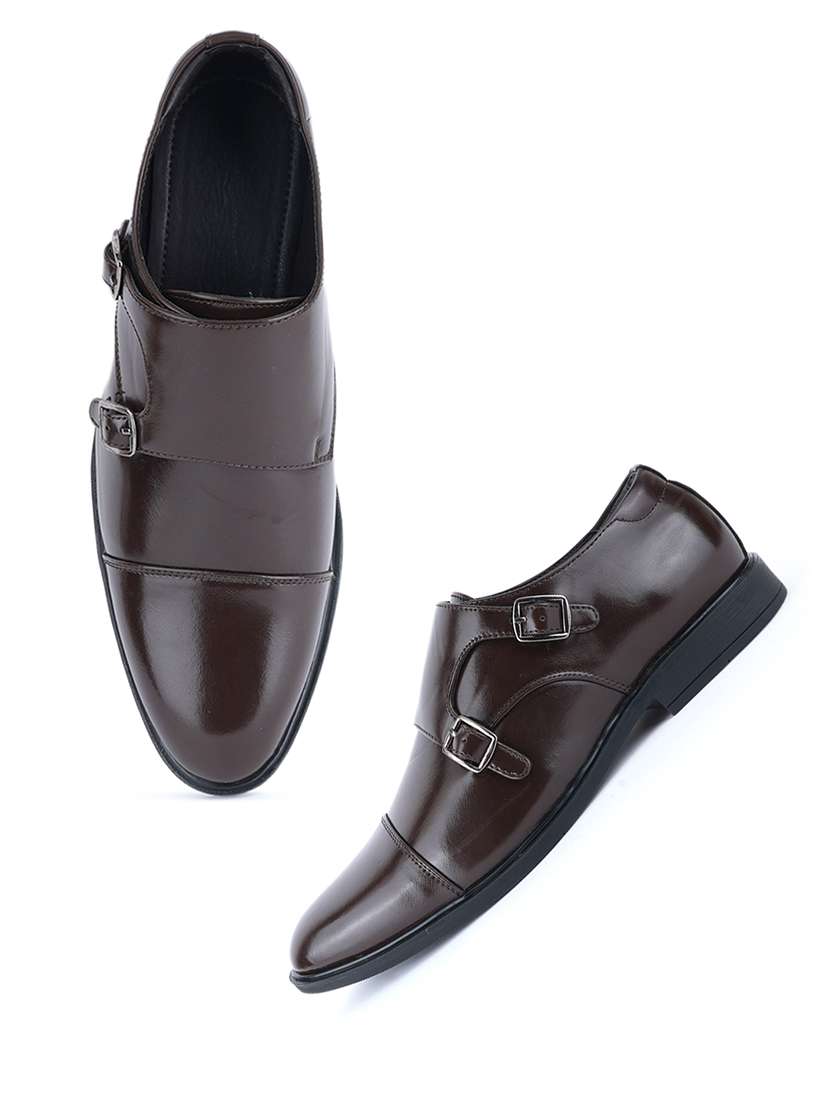 men solid slip on monk strap - 22341391 -  Standard Image - 1