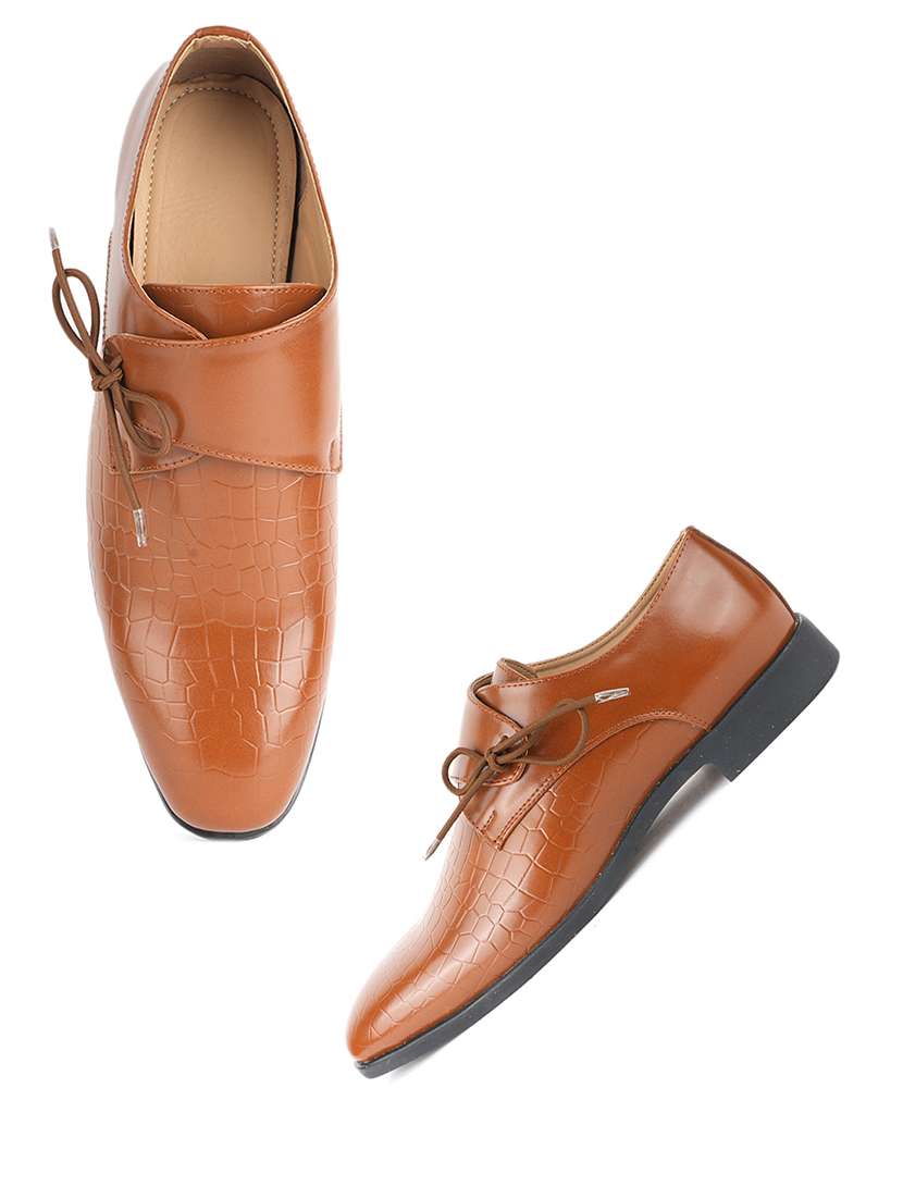 men tan lace-up monk strap - 22341392 -  Standard Image - 1