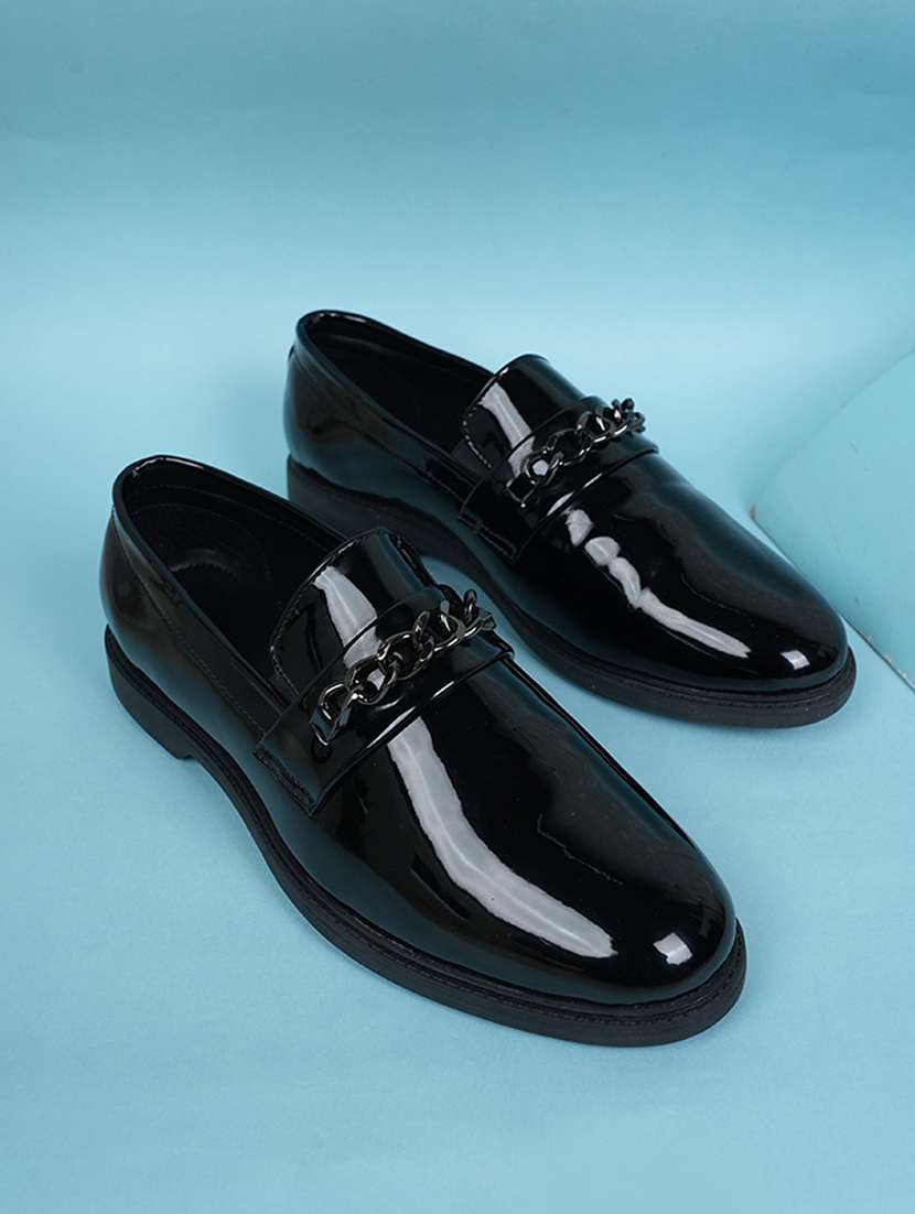 men black slip on horsebit loafer