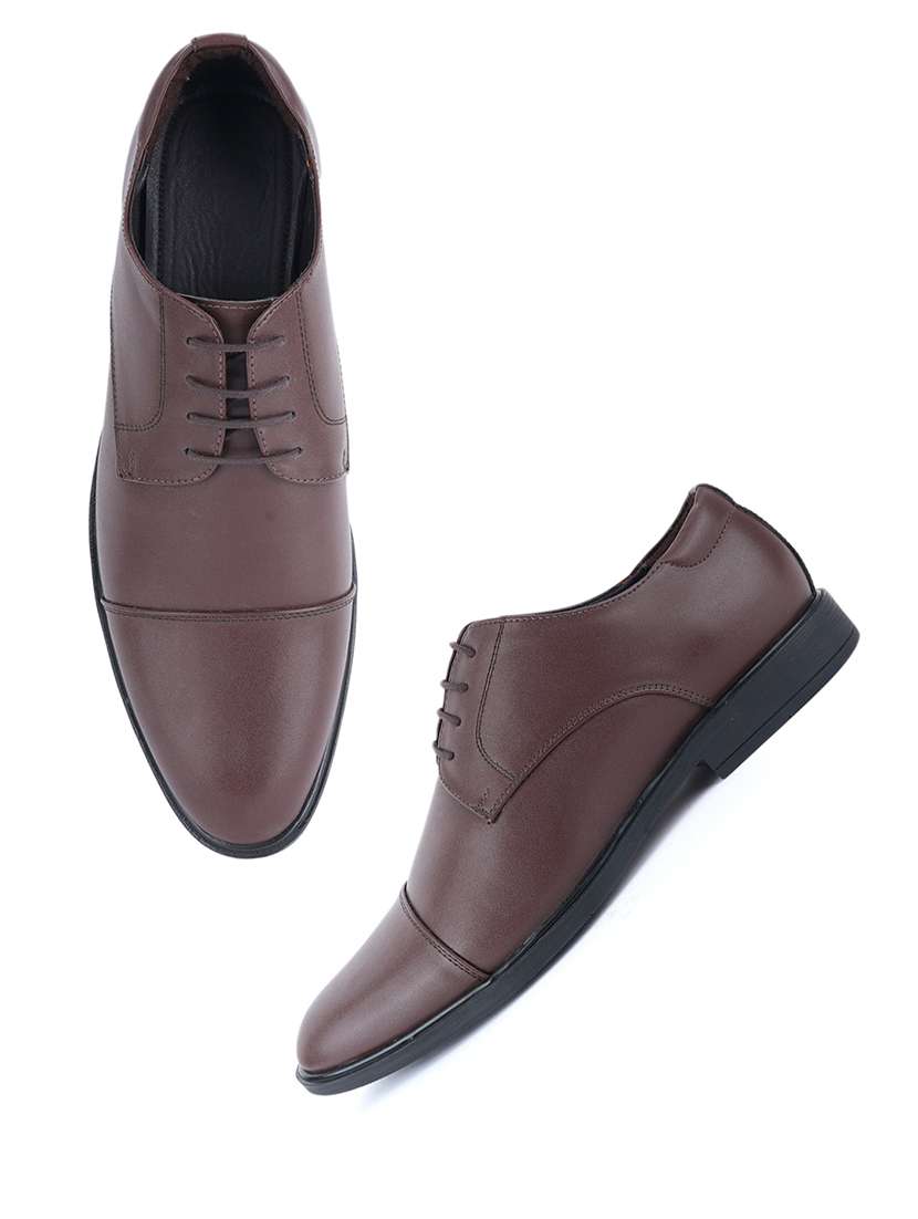 men brown slip on derby - 22341397 -  Standard Image - 1