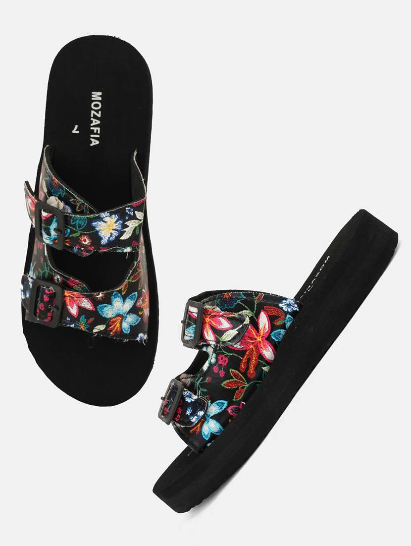 women printed slip on flat sandal - 22341444 -  Standard Image - 1