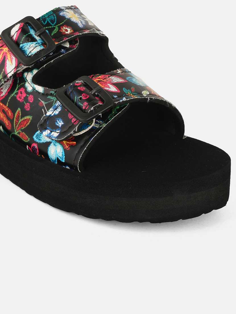 women printed slip on flat sandal - 22341444 -  Standard Image - 4