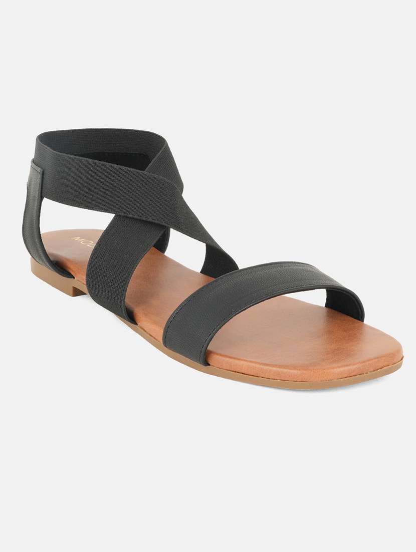 women solid ankle strap flat sandal - 22341468 -  Standard Image - 1