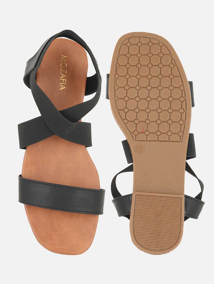 women solid ankle strap flat sandal - 22341468 -  Standard Image - 4