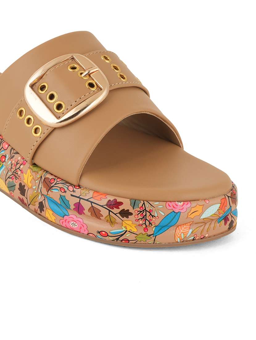 women printed slip on wedges - 22341475 -  Standard Image - 4
