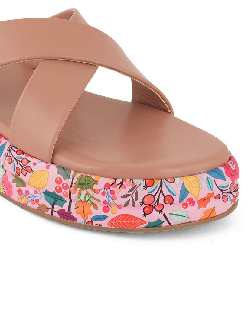 women printed slip on wedges - 22341476 -  Standard Image - 4