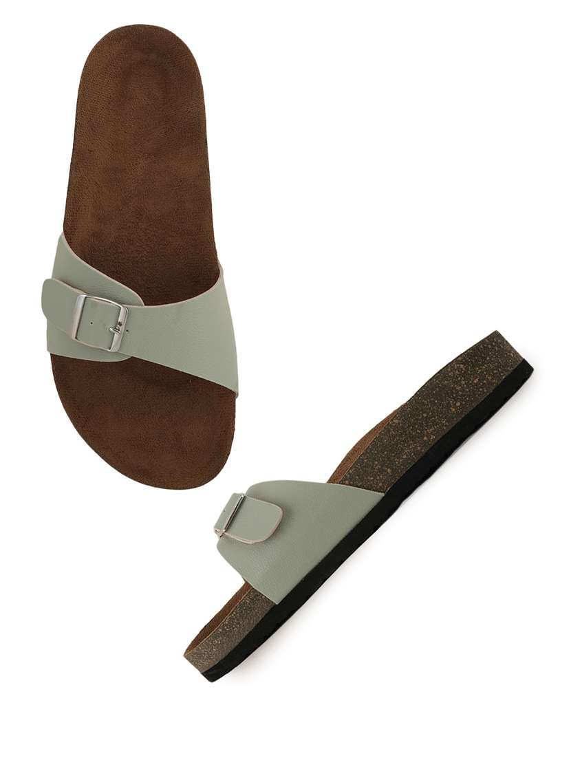 women solid slip on flat sandal - 22341481 -  Standard Image - 1