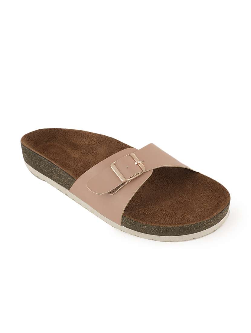 Women Solid Slip On Flat Sandal - 22341484 -  Standard Image - 1