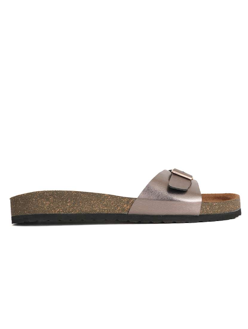 women solid slip on flat sandal - 22341491 -  Standard Image - 1