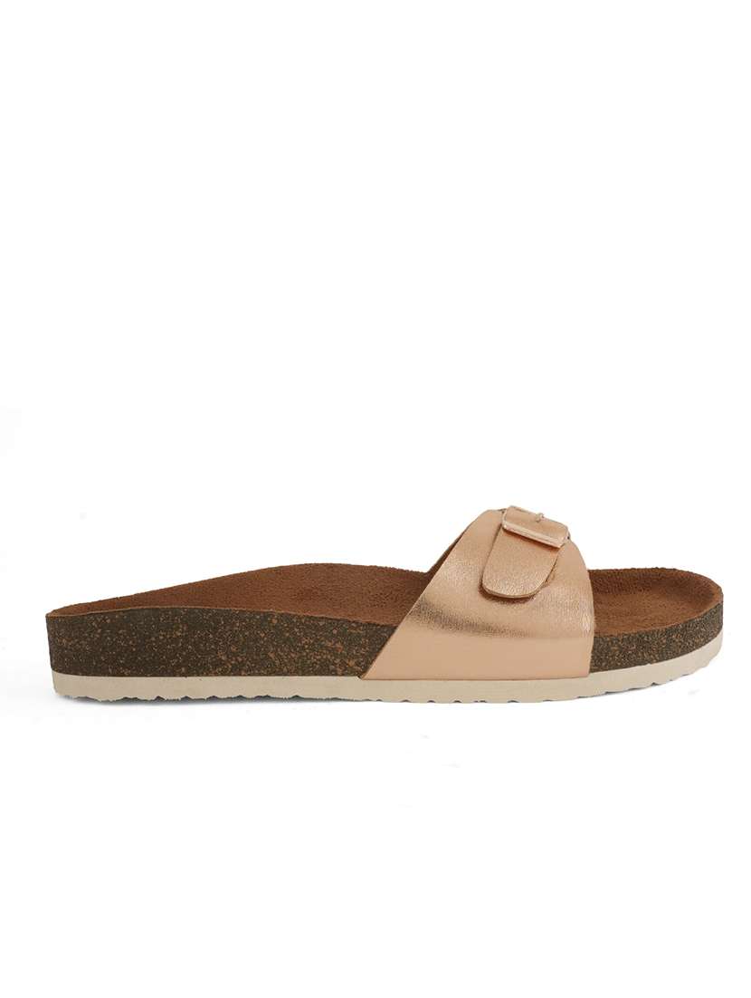 women solid slip on flat sandal - 22341494 -  Standard Image - 1