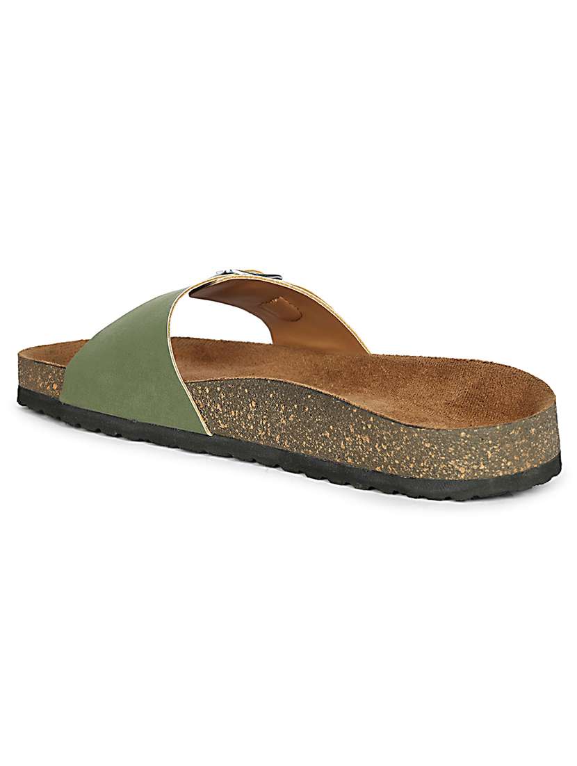 women green slip on flat sandal - 22341521 -  Standard Image - 4
