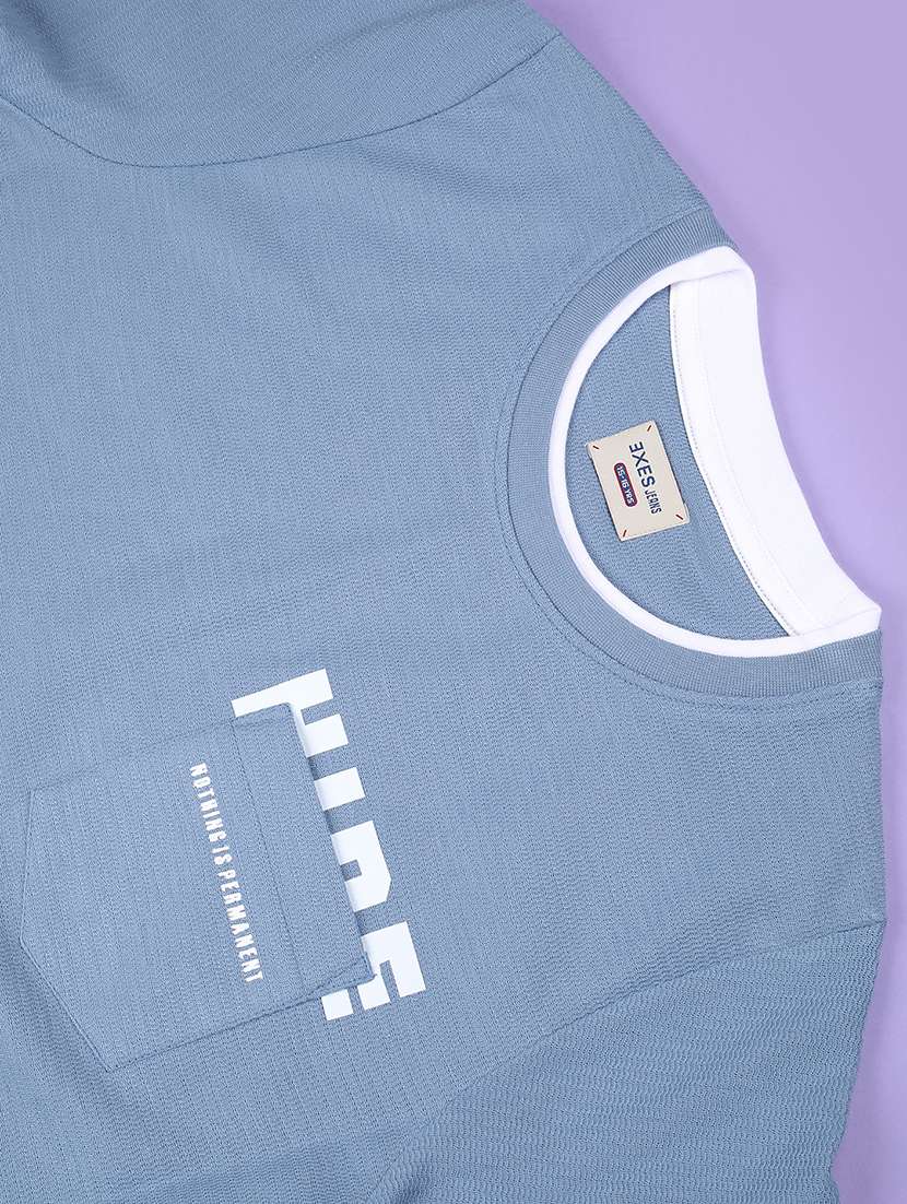 blue cotton blend tshirt - 22341557 -  Standard Image - 4