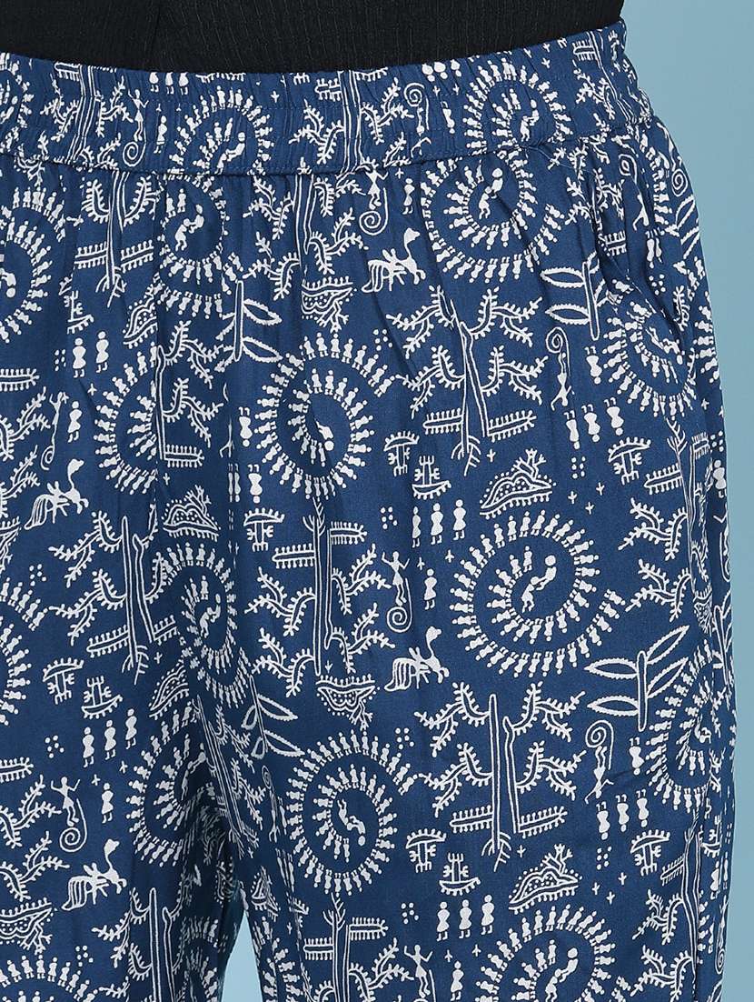 Women Printed Mid Rise Tapered Pant - 22341567 -  Standard Image - 1