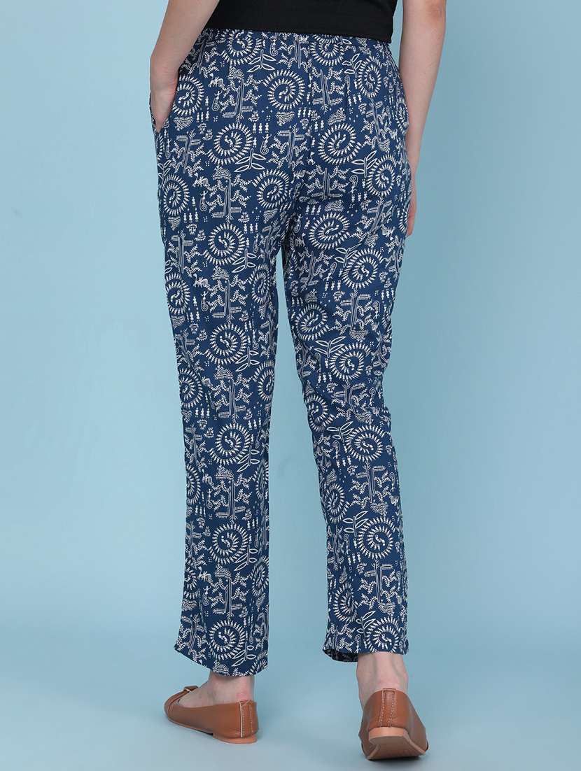 Women Printed Mid Rise Tapered Pant - 22341567 -  Standard Image - 4