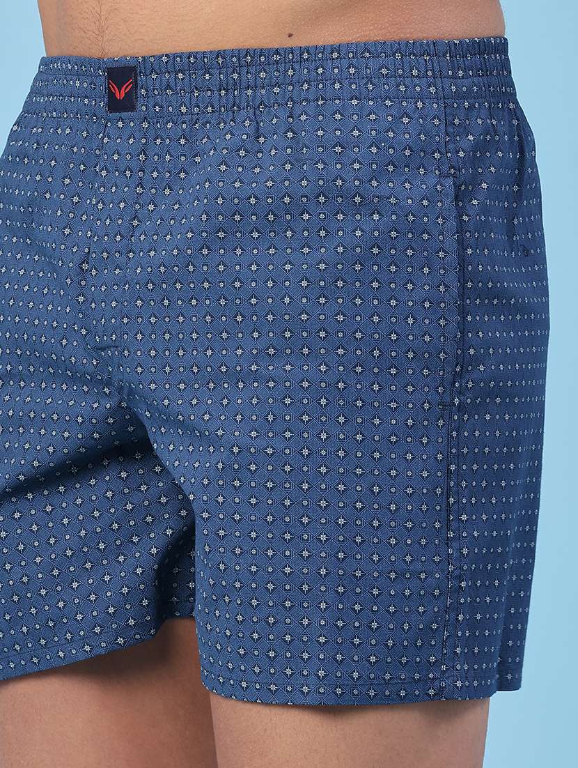 men printed mid rise loungewear boxer - 22341581 -  Standard Image - 1