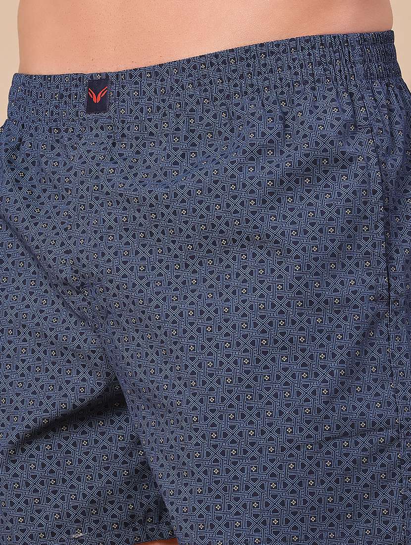 men printed mid rise loungewear boxer - 22341582 -  Standard Image - 1