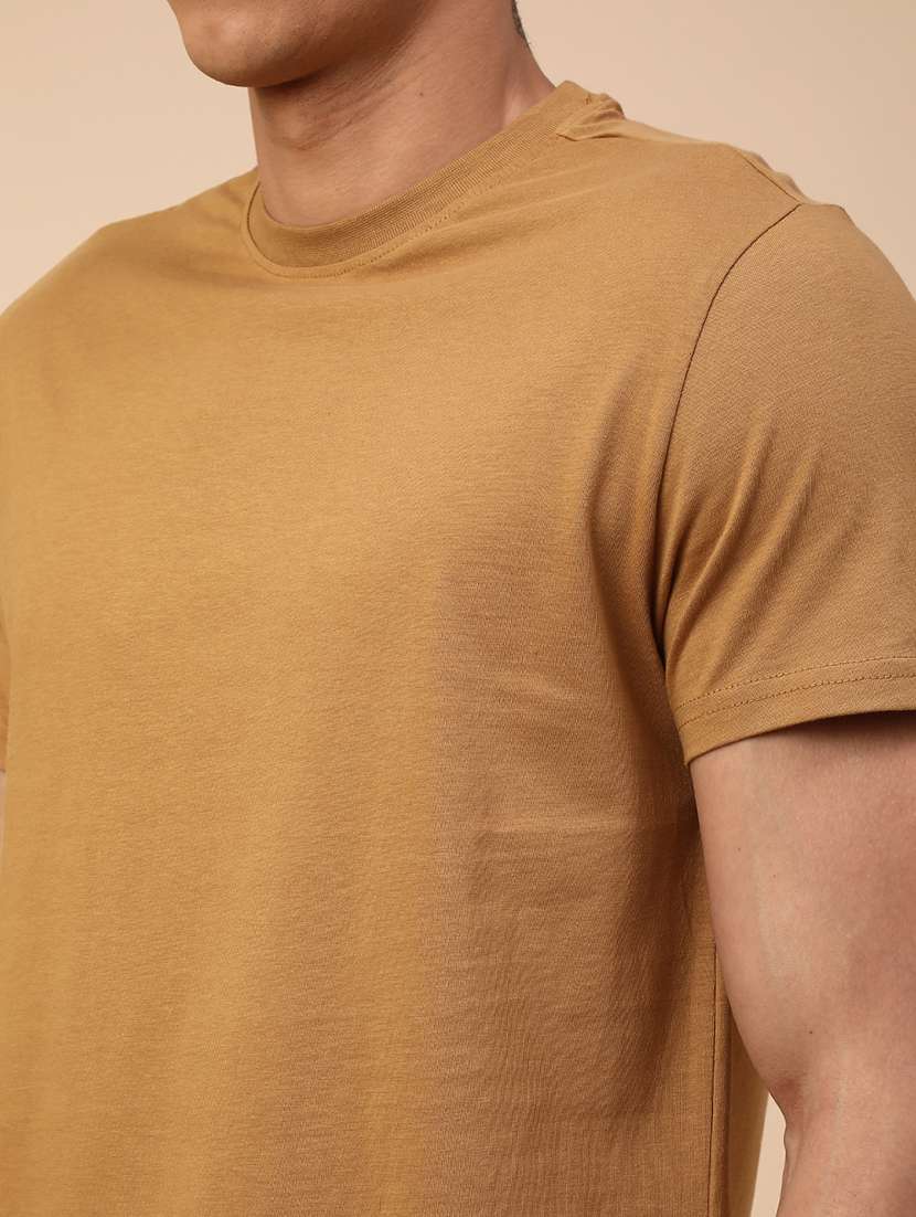 men solid short sleeve regular fit t-shirt - 22341639 -  Standard Image - 1