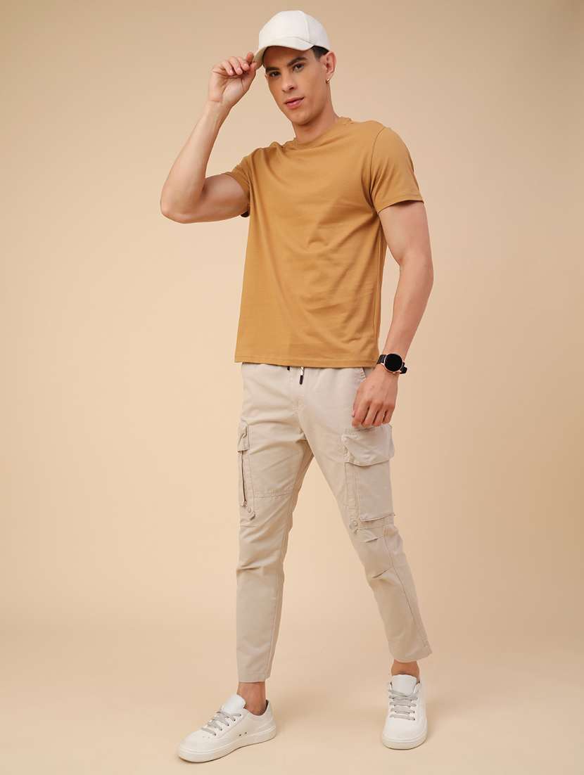 men solid short sleeve regular fit t-shirt - 22341639 -  Standard Image - 4