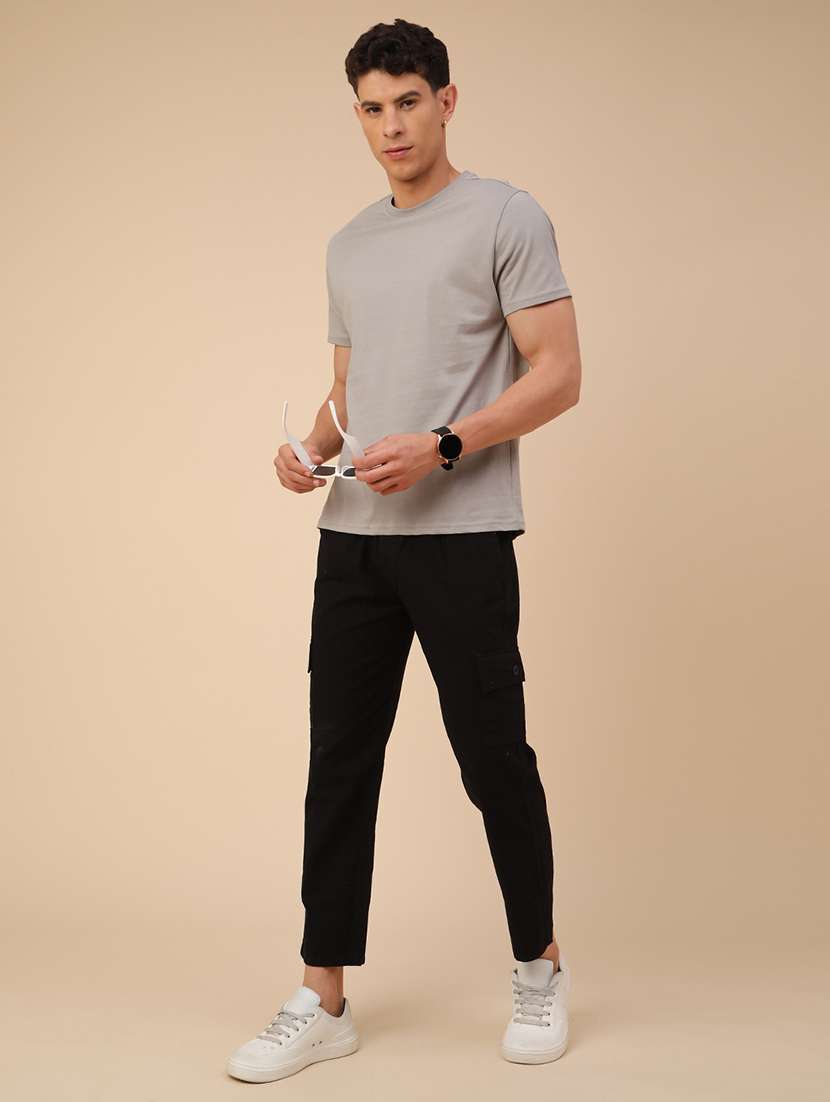 men solid short sleeve regular fit t-shirt - 22341643 -  Standard Image - 4