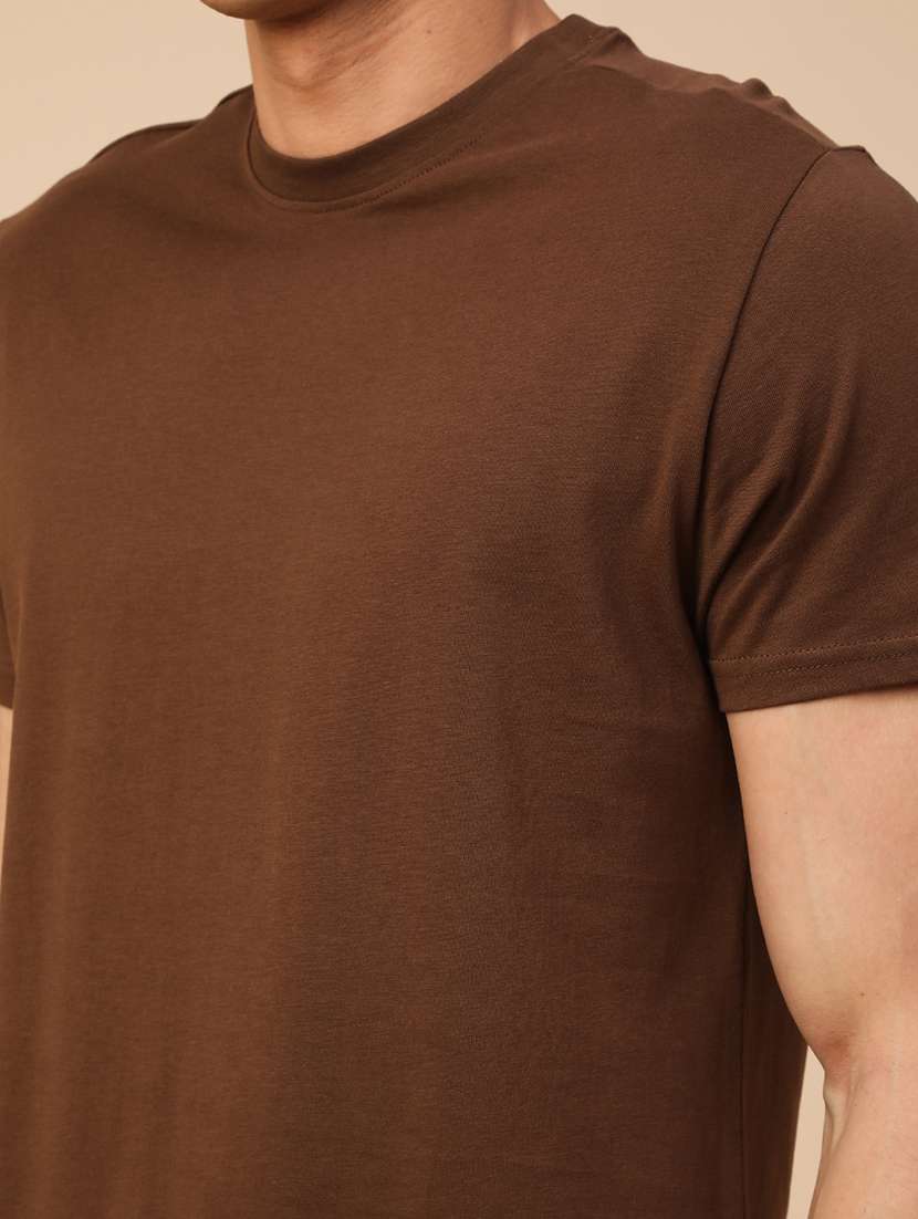 men solid short sleeve regular fit t-shirt - 22341644 -  Standard Image - 1