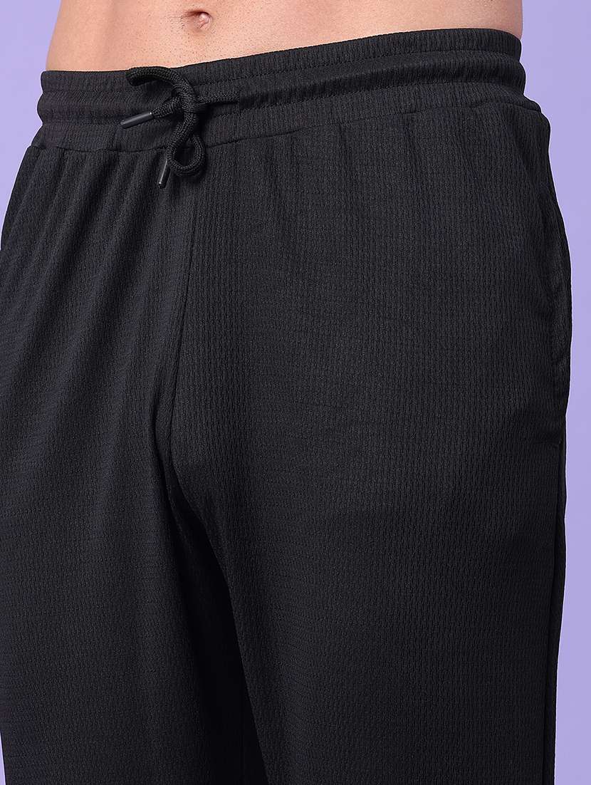 men solid mid rise full length track pant - 22341677 -  Standard Image - 1