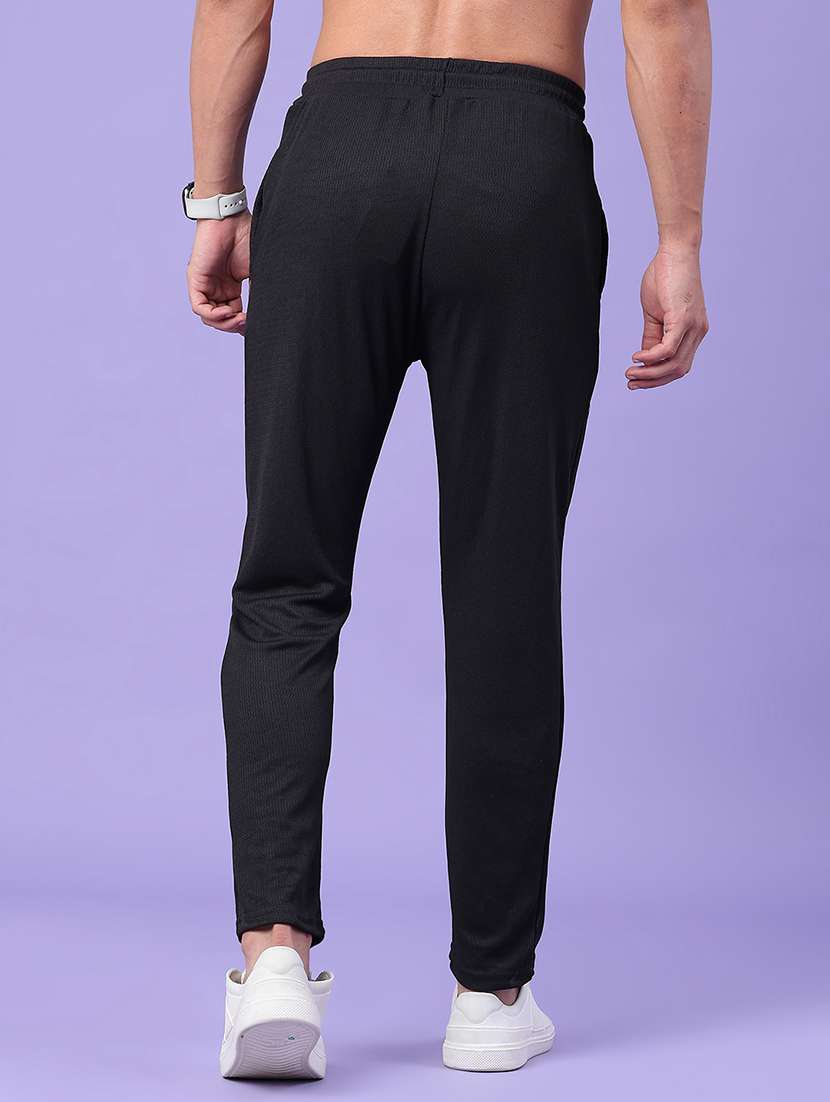 men solid mid rise full length track pant - 22341677 -  Standard Image - 4