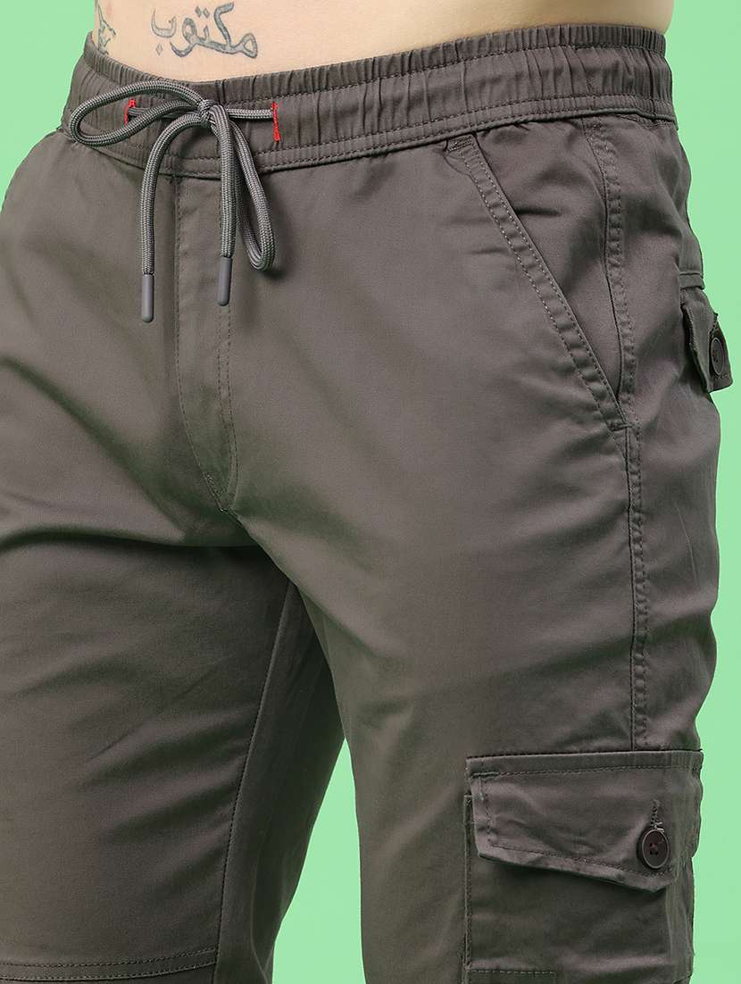 men solid mid rise regular fit jogger - 22341731 -  Standard Image - 1