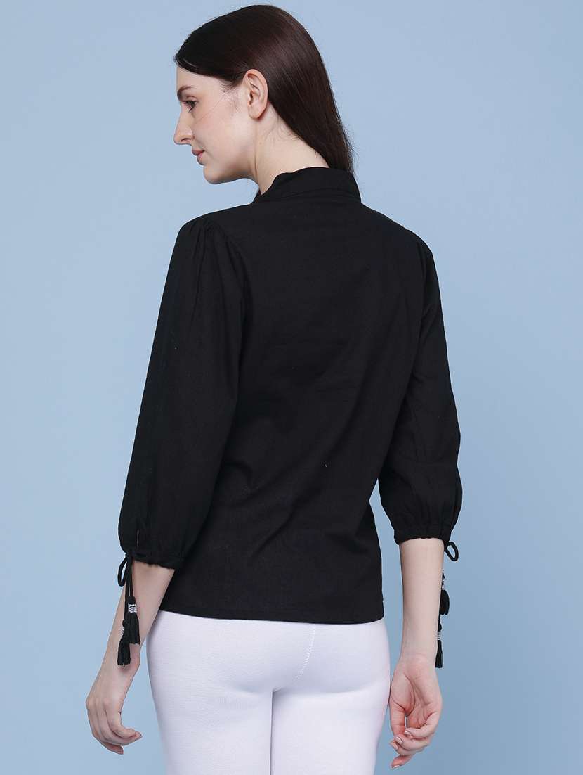 women embroidered collared regular shirt - 22341751 -  Standard Image - 4