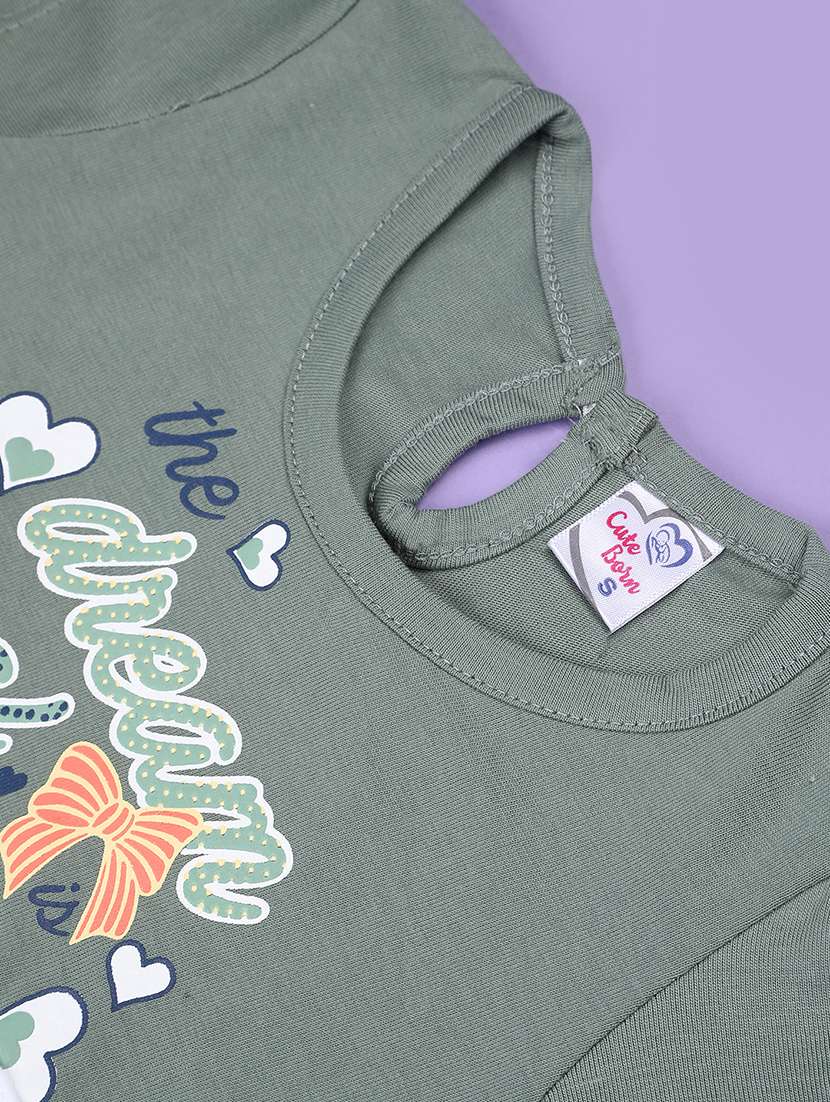 green cotton infant frock - 22341758 -  Standard Image - 4