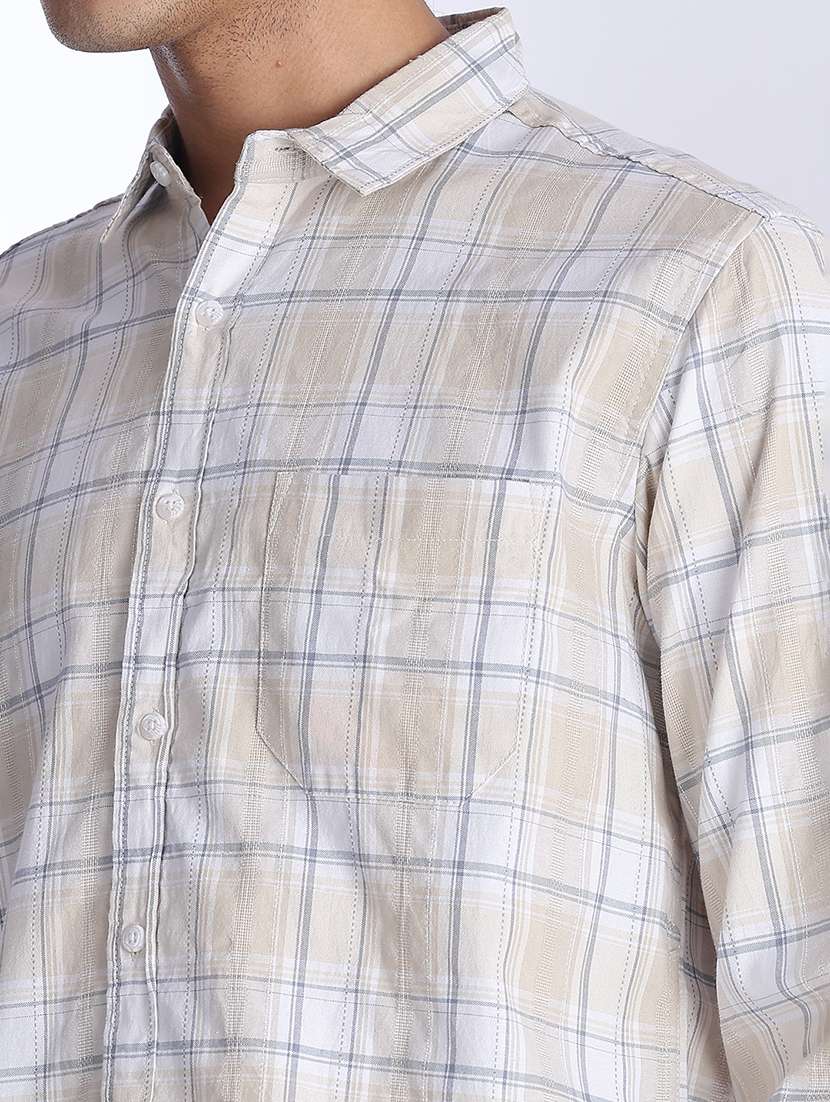 Men Checkered Long Sleeve Regular Fit Casual Shirt - 22341815 -  Standard Image - 1