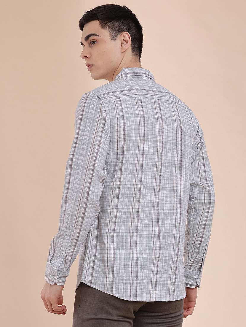 grey cotton casual shirt - 22341817 -  Standard Image - 4