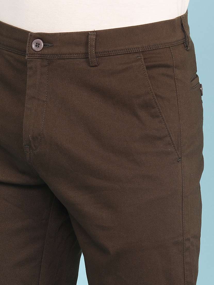 men solid mid rise chinos casual trouser - 22341863 -  Standard Image - 1