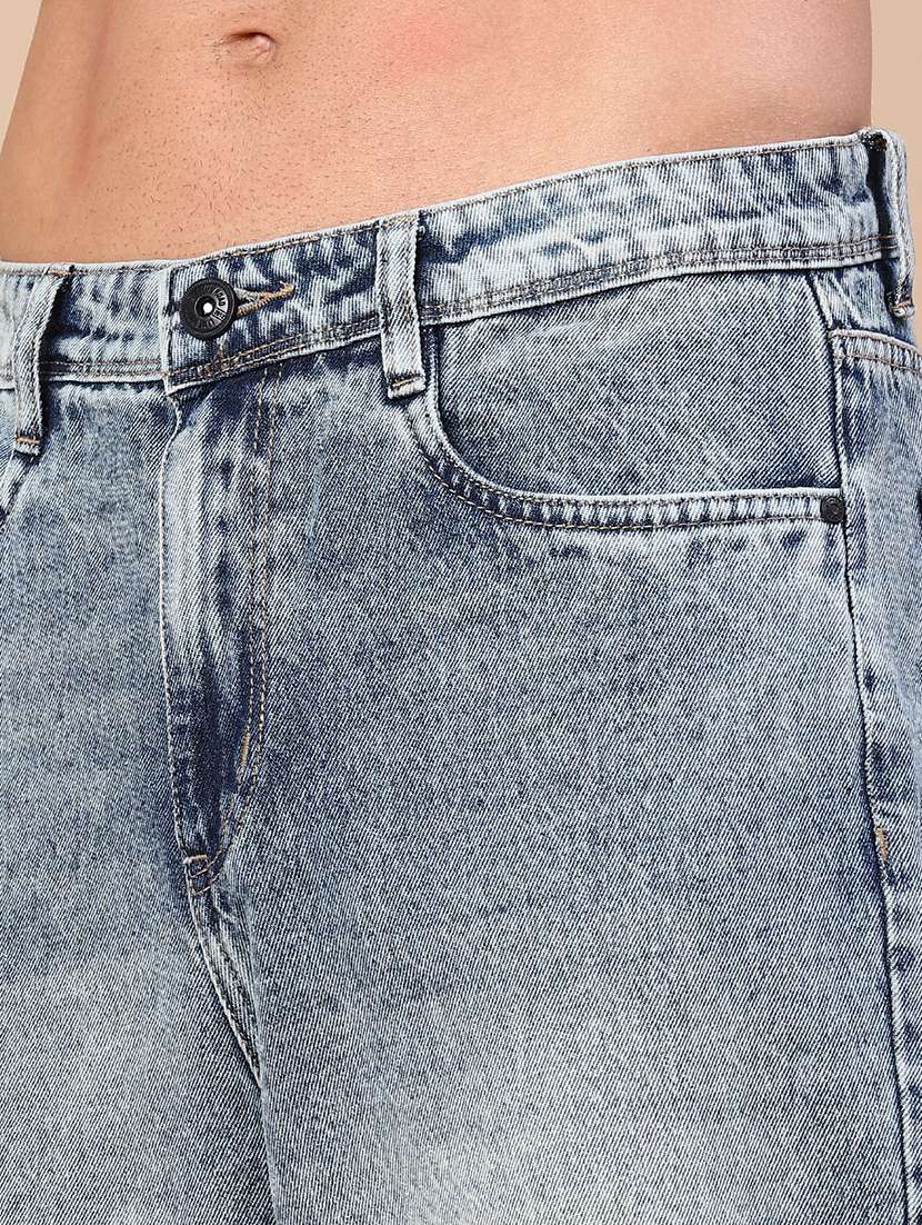 men washed mid rise full length relaxed fit jeans - 22341881 -  Standard Image - 1