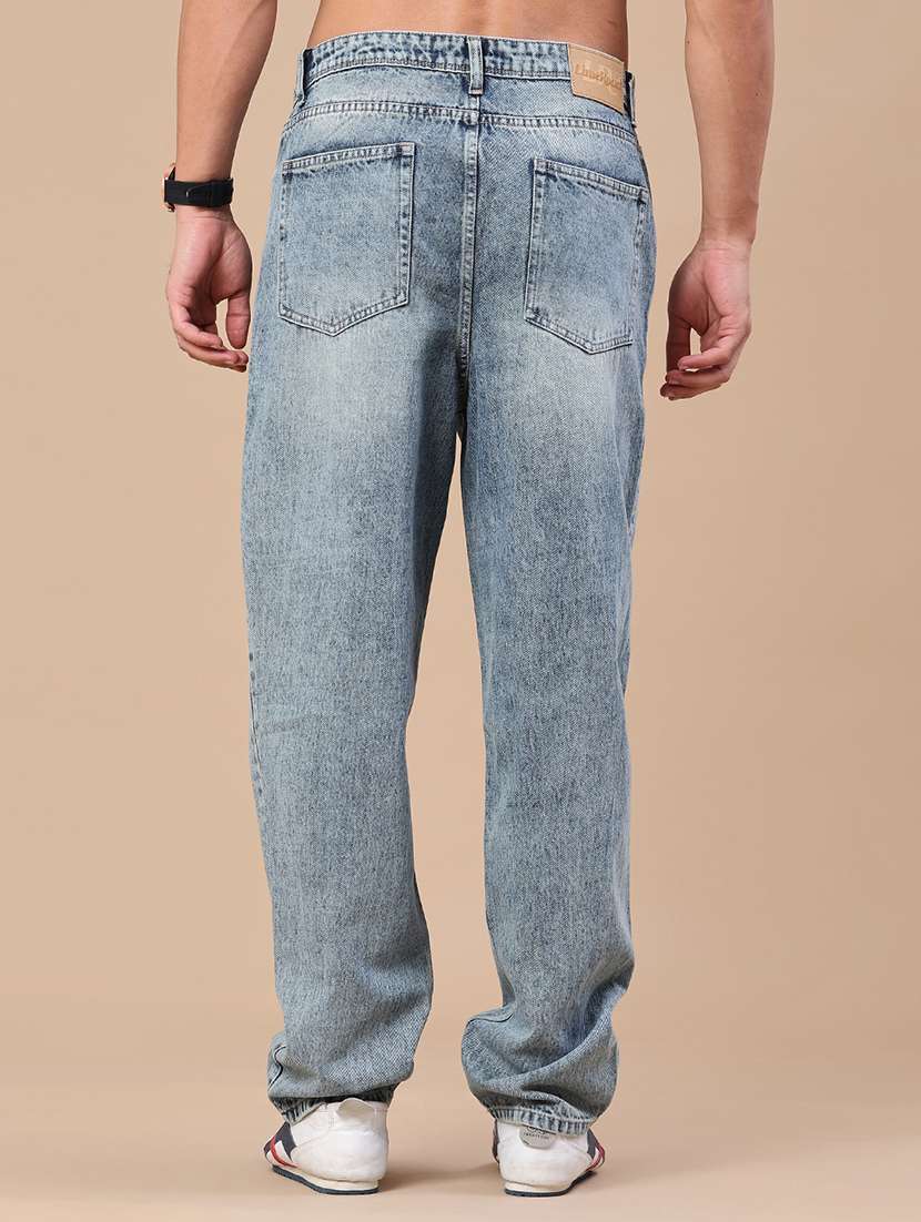 men washed mid rise full length relaxed fit jeans - 22341881 -  Standard Image - 4