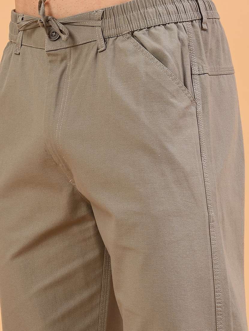 olive cotton  full length track pant - 22341925 -  Standard Image - 1