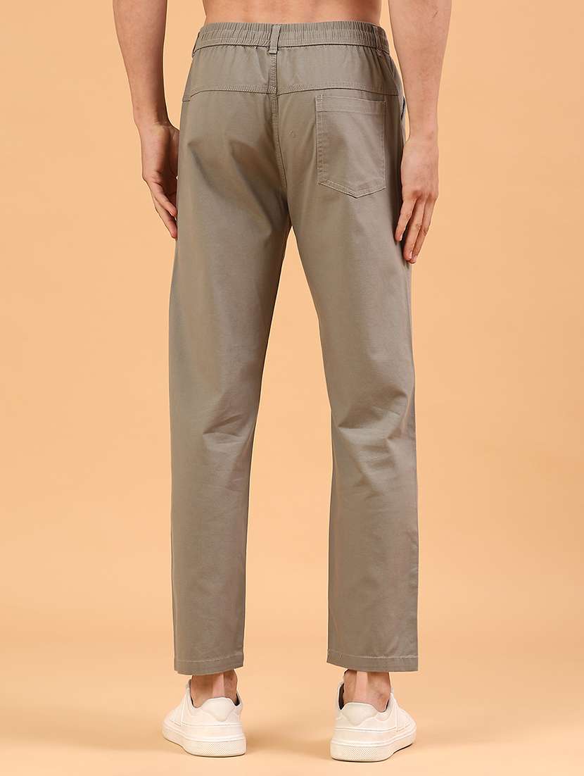 olive cotton  full length track pant - 22341925 -  Standard Image - 4