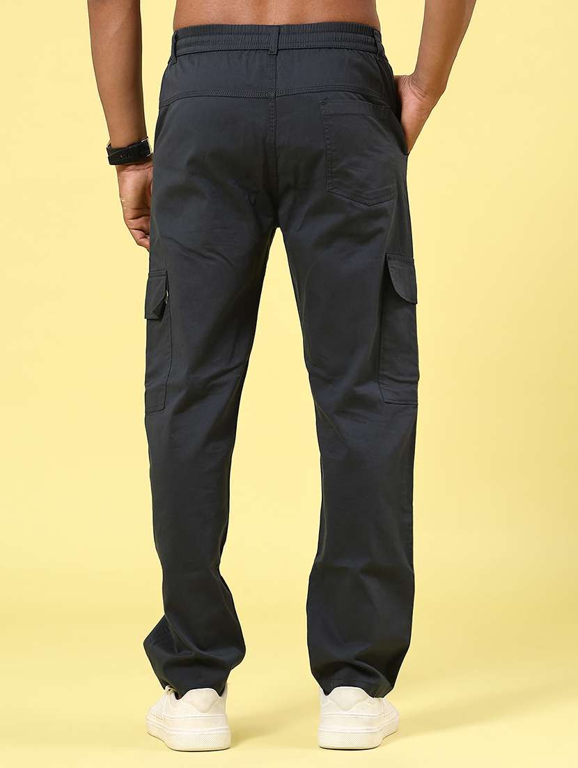 olive cotton  full length track pant - 22341926 -  Standard Image - 4