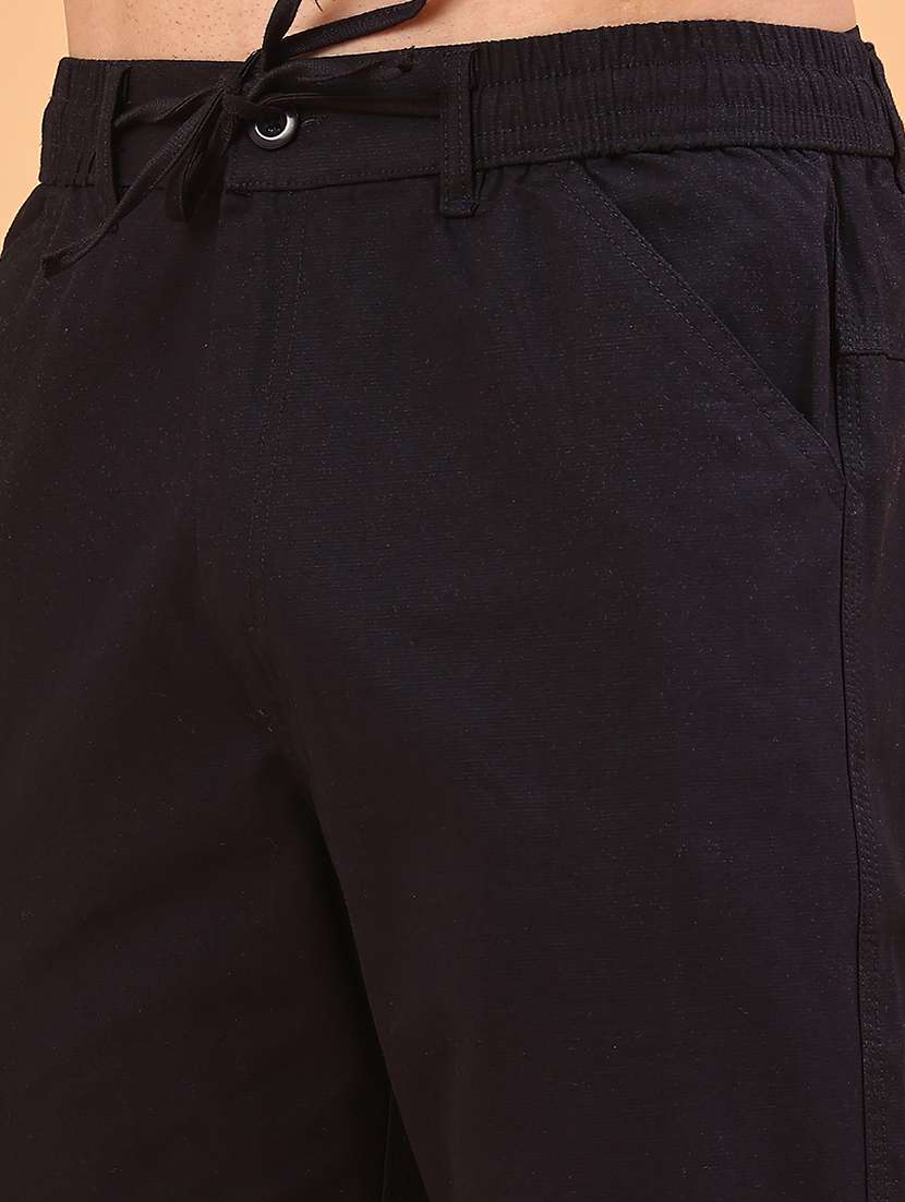 navy blue cotton  full length track pant - 22341932 -  Standard Image - 1