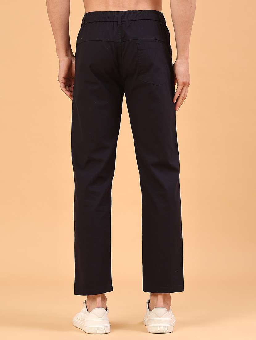 navy blue cotton  full length track pant - 22341932 -  Standard Image - 4