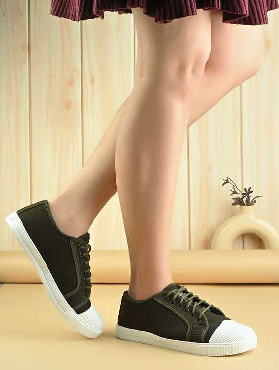 women solid lace-up sneaker - 22341998 -  Standard Image - 1